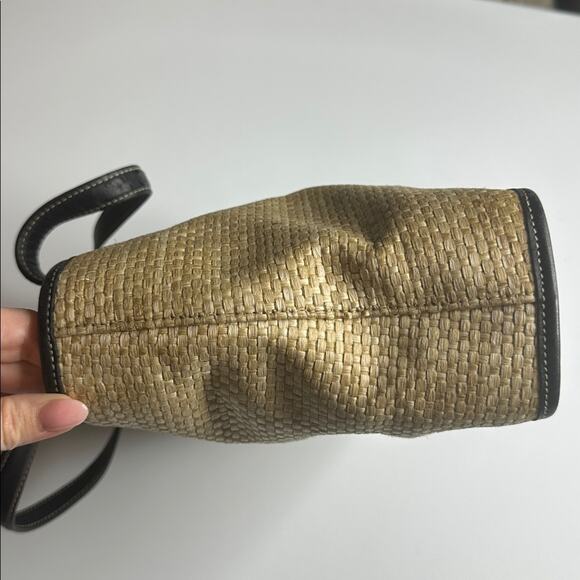 Authentic Coach Vintage Straw Rattan Small Handbag Leather COJ6183 Read - Picture 9 of 16